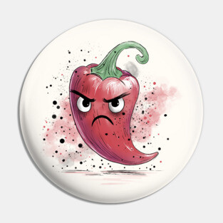 Grumpy Chili Pepper Pin