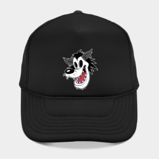 Big Bad Wolf Head Vintage Cartoon Hat