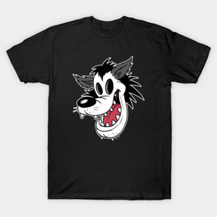 Big Bad Wolf Head Vintage Cartoon T-Shirt