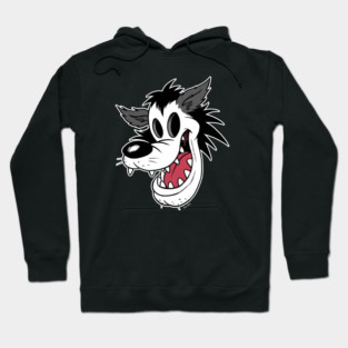 Big Bad Wolf Head Vintage Cartoon Hoodie