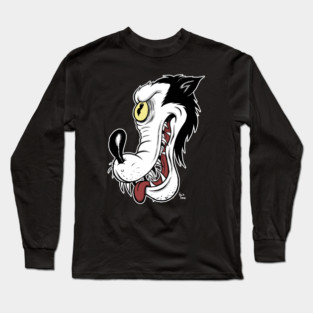 Big Bad Wolf Vintage Rubber Hose cartoon Long Sleeve T-Shirt