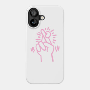 Pink Retro Finger Phone Case