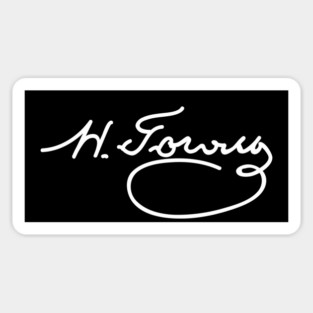 Signature of Nikolai Gogol, Russian Writer of Satire Sticker