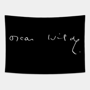 Signature of Oscar Wilde, Irish Playwright and Poet Tapestry
