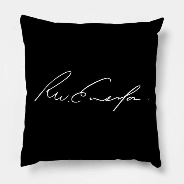 Signature of Ralph Waldo Emerson, American Transcendentalist Pillow by TuncGK
