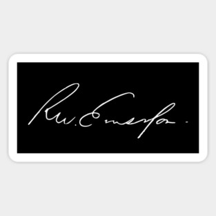 Signature of Ralph Waldo Emerson, American Transcendentalist Sticker