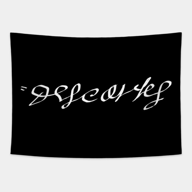 Signature of Rene Descartes, French Philosopher and Mathematician Tapestry by TuncGK