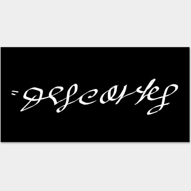 Signature of Rene Descartes, French Philosopher and Mathematician Wall Art by TuncGK