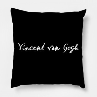 Signature of Vincent van Gogh, Post-Impressionist Painter Pillow