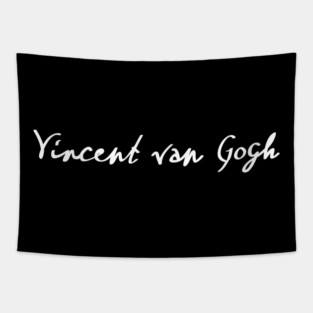 Signature of Vincent van Gogh, Post-Impressionist Painter Tapestry