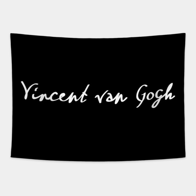 Signature of Vincent van Gogh, Post-Impressionist Painter Tapestry by TuncGK