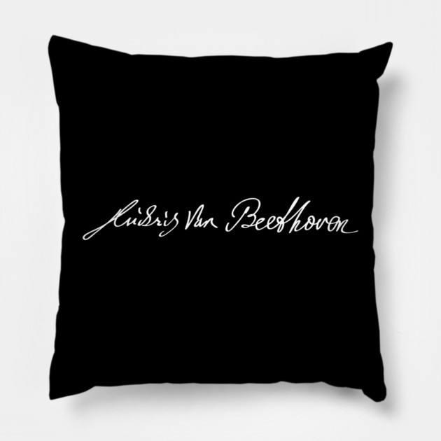 Signature of Ludwig van Beethoven, Classical Composer Pillow by TuncGK