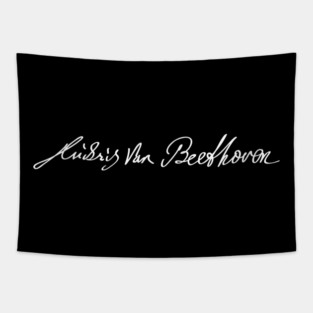 Signature of Ludwig van Beethoven, Classical Composer Tapestry