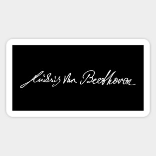 Signature of Ludwig van Beethoven, Classical Composer Sticker