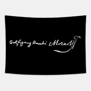 Signature of Wolfgang Amadeus Mozart, Classical Composer Tapestry