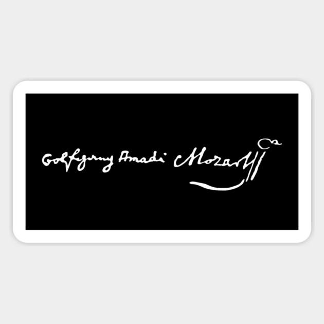 Signature of Wolfgang Amadeus Mozart, Classical Composer Magnet by TuncGK