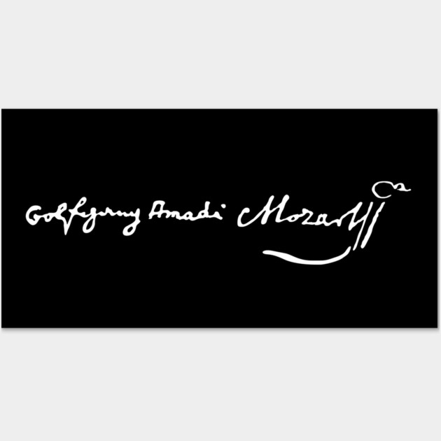 Signature of Wolfgang Amadeus Mozart, Classical Composer Wall Art by TuncGK