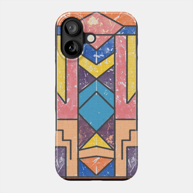 Abstract Geometrical Distressed Art Phone Case by The WYLD Tribe