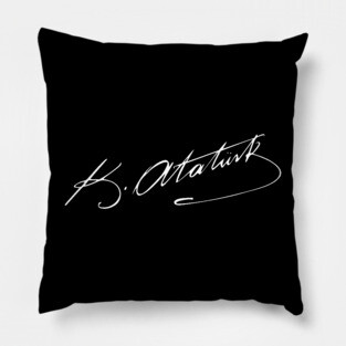 Signature of Mustafa Kemal Atatürk, Founder of Modern Turkey Pillow