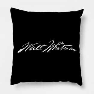 Signature of Walt Whitman, American Poet of Democracy Pillow
