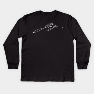 Signature of Johann Wolfgang von Goethe, German Writer and Philosopher Kids Long Sleeve T-Shirt