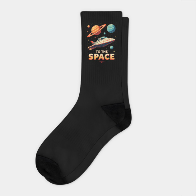 To The Space Socks by Urbanprint