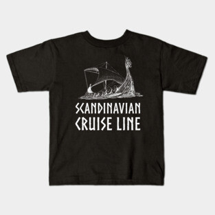 Medieval Viking Norse History Scandinavian Cruise Line Kids T-Shirt