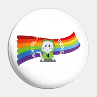 Mental Health Hackers Pride Logo Pin