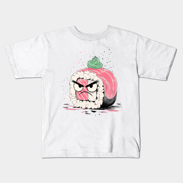 Grumpy Sushi Kids T-Shirt by H. R. Sinclair