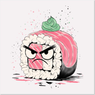 Grumpy Sushi Posters and Art