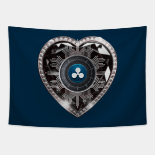 Lock in ripple heart Tapestry