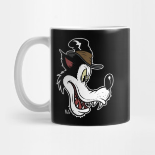 Big Bad Wolf with Hat Vintage Rubber Hose cartoon Mug