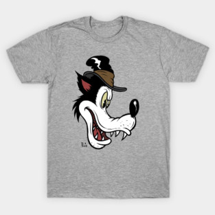 Big Bad Wolf with Hat Vintage Rubber Hose cartoon T-Shirt