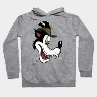 Big Bad Wolf with Hat Vintage Rubber Hose cartoon Hoodie