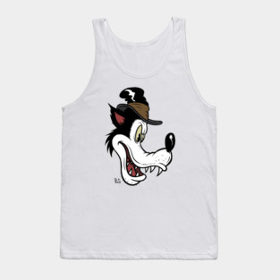 Big Bad Wolf with Hat Vintage Rubber Hose cartoon Tank Top