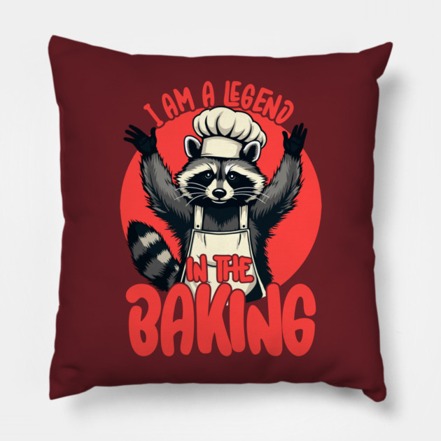 Raccoon Baker I Am A Legend in the Baking Pillow by belownormal