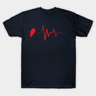 Couples Matching Heartbeat 2nd Half Heart T-Shirt