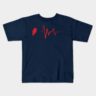 Couples Matching Heartbeat 2nd Half Heart Kids T-Shirt