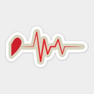 Couples Matching Heartbeat 2nd Half Heart Sticker