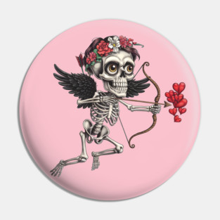 A Skull's Journey with an Arrow Loves Pin