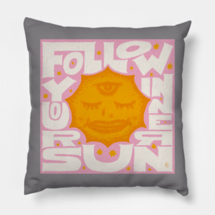 Hand Lettering - Follow Your Inner Sun Pillow