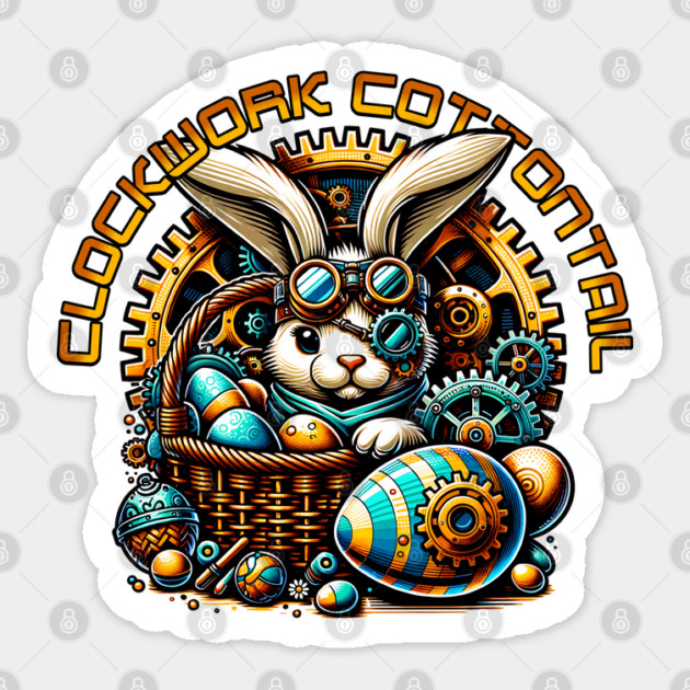 Steampunk Easter Bunny Sticker by HolidayBug