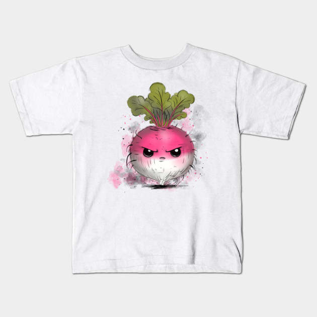 Grumpy Radish Kids T-Shirt by H. R. Sinclair