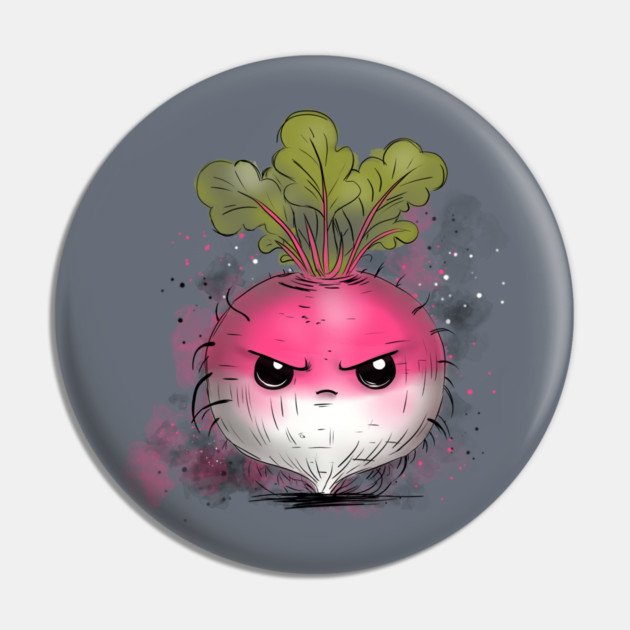 Grumpy Radish Pin by H. R. Sinclair