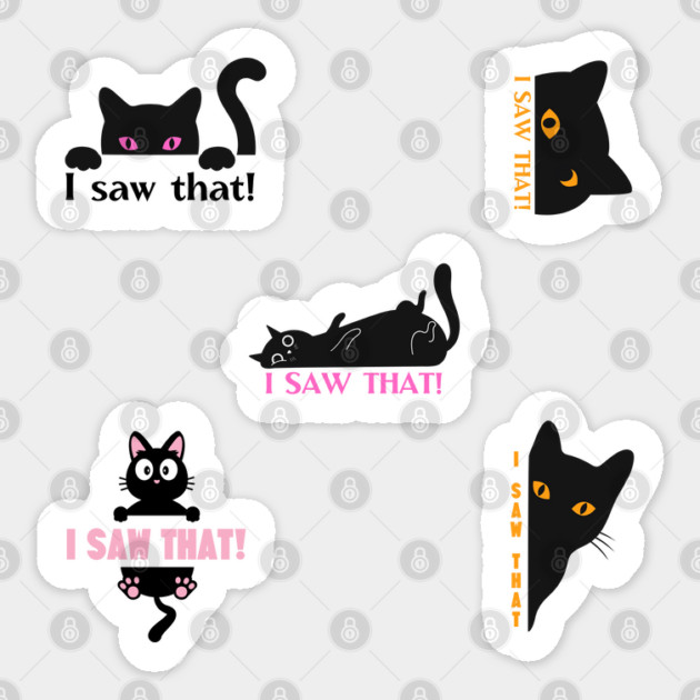 Funny Black Cats Sticker by criarthdesign