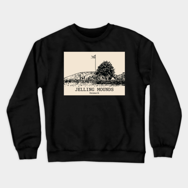 Jelling Mounds - Denmark Crewneck Sweatshirt by Lakeric