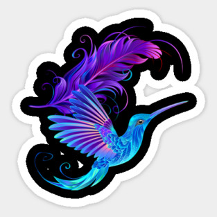 Feather of the hummingbird Sticker