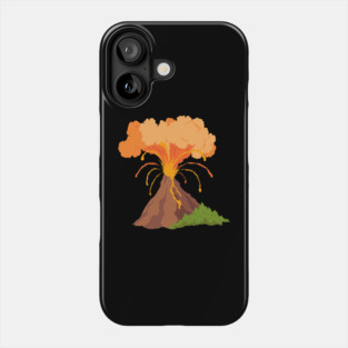 volcano erupting Phone Case