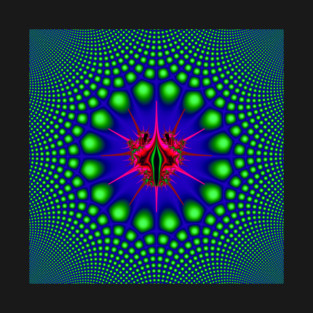 Scott Bug in Green and Blue 16 Point Frame T-Shirt