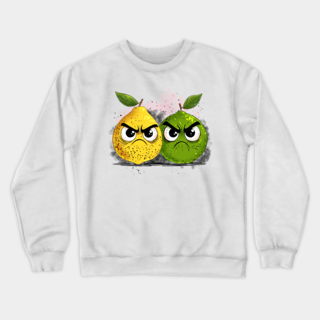 Grumpy Lemon Grumpy Lime Crewneck Sweatshirt by H. R. Sinclair
